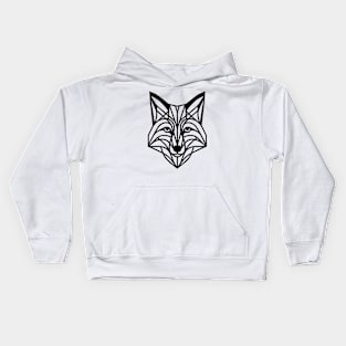 Geometric Fox - Modern Wildlife T-Shirt Design Kids Hoodie